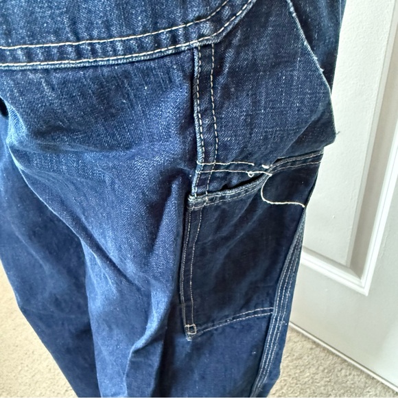 Vintage 50s 60s HERCULES dark Denim Overalls unisex M VERY RARE union made - Picture 9 of 16